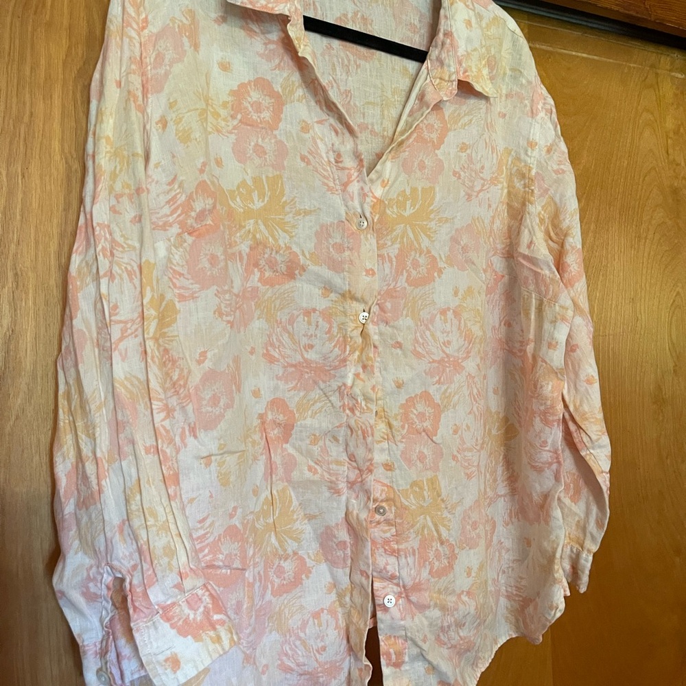 J Jill Floral Button-Up Shirt